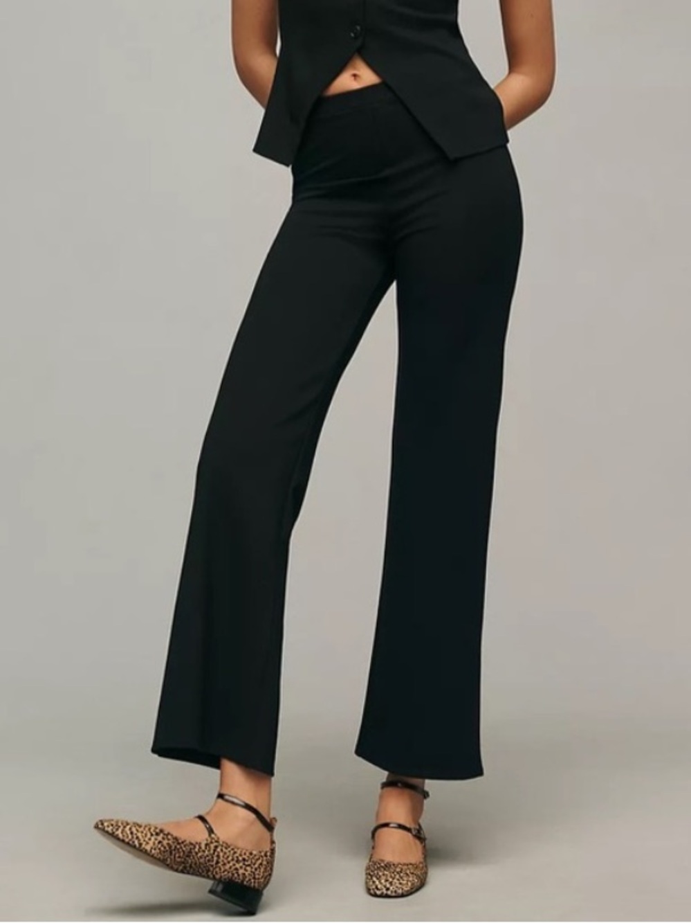 Reformation x Anthropologie Liliana Knit Pants Black Pull On Women’s Large